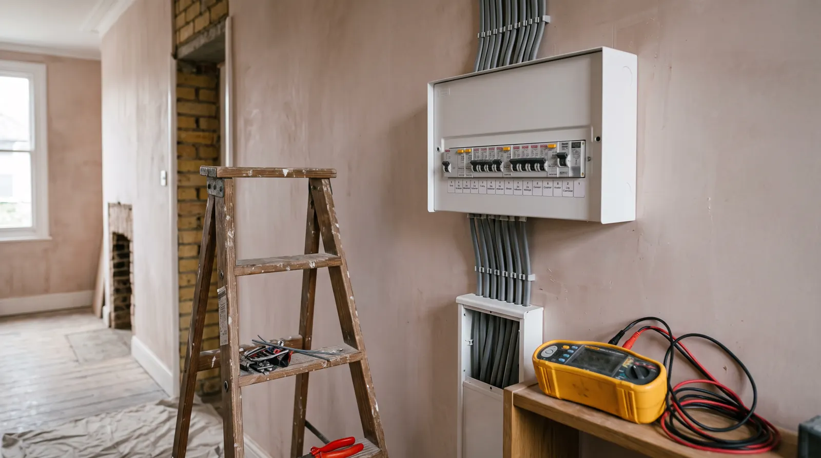 Newly installed consumer unit with RCBO protection in a Kent home